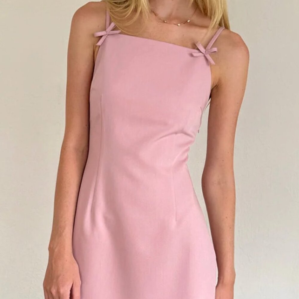 Aketi Mini Dress in Dusky Pink S